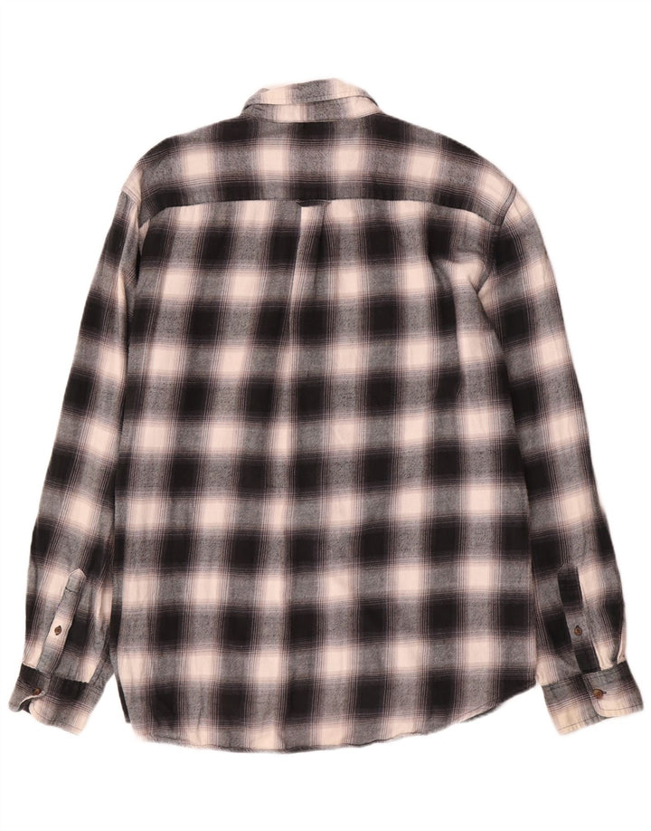 Chaps Herre Flanelskjorte 2XL Grå ternet bomuld