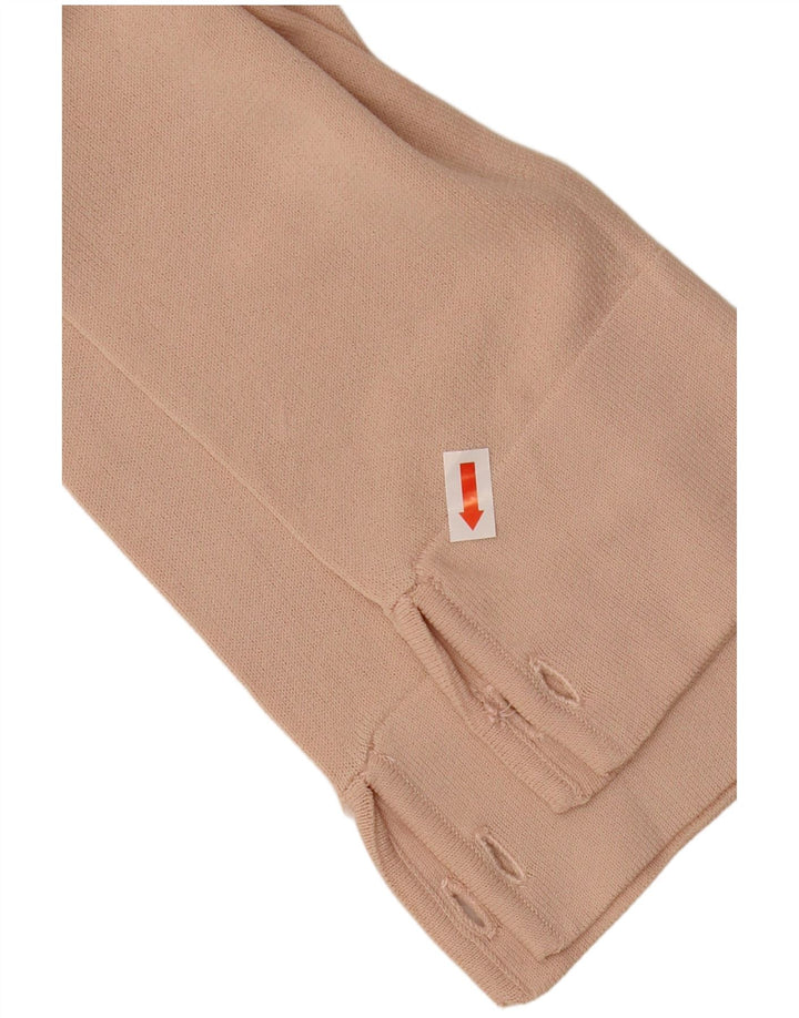 LIU JO Womens Crop Cardigan Sweater UK 14 Medium Beige