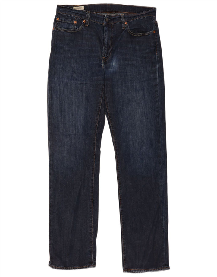 Levi's Herre 514 Straight Jeans W33 L34 Marineblå