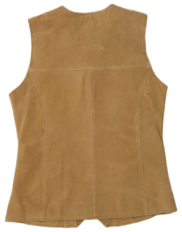 Woodland Dame Ruskind Gilet IT 44 Medium Beige Læder