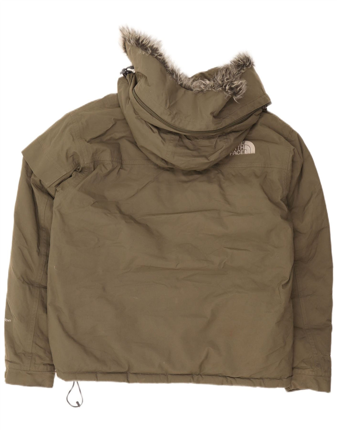 The North Face Herre Hooded Padded Jacket UK 38 Medium Khaki Nylon