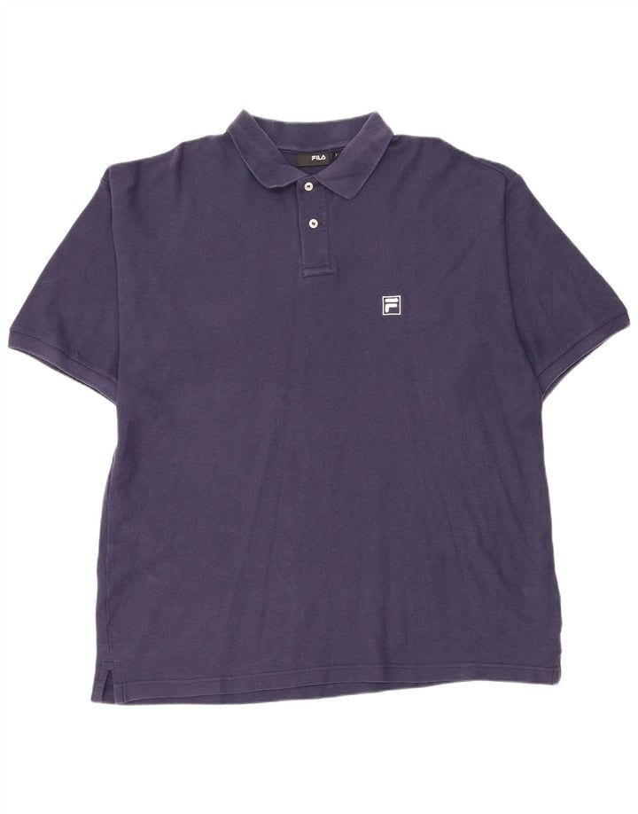 FILA Mens Polo Shirt XL Navy Blue Cotton