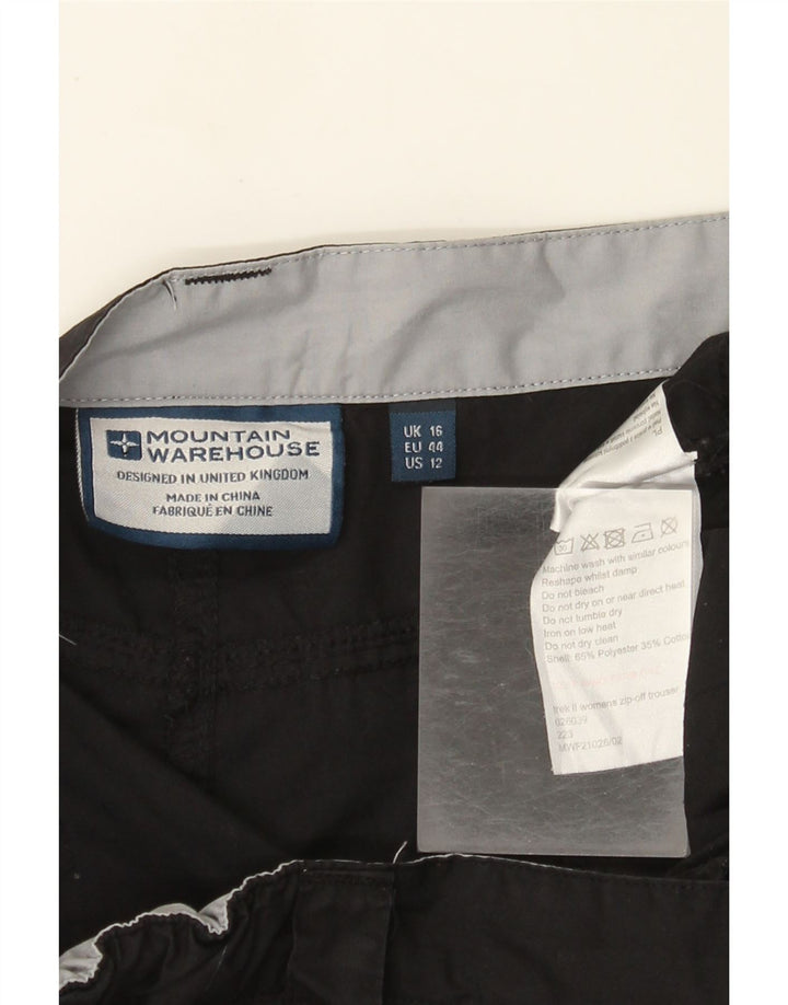 MOUNTAIN WAREHOUSE Dame Cargo Bukser UK 16 Large W36 L30 Black