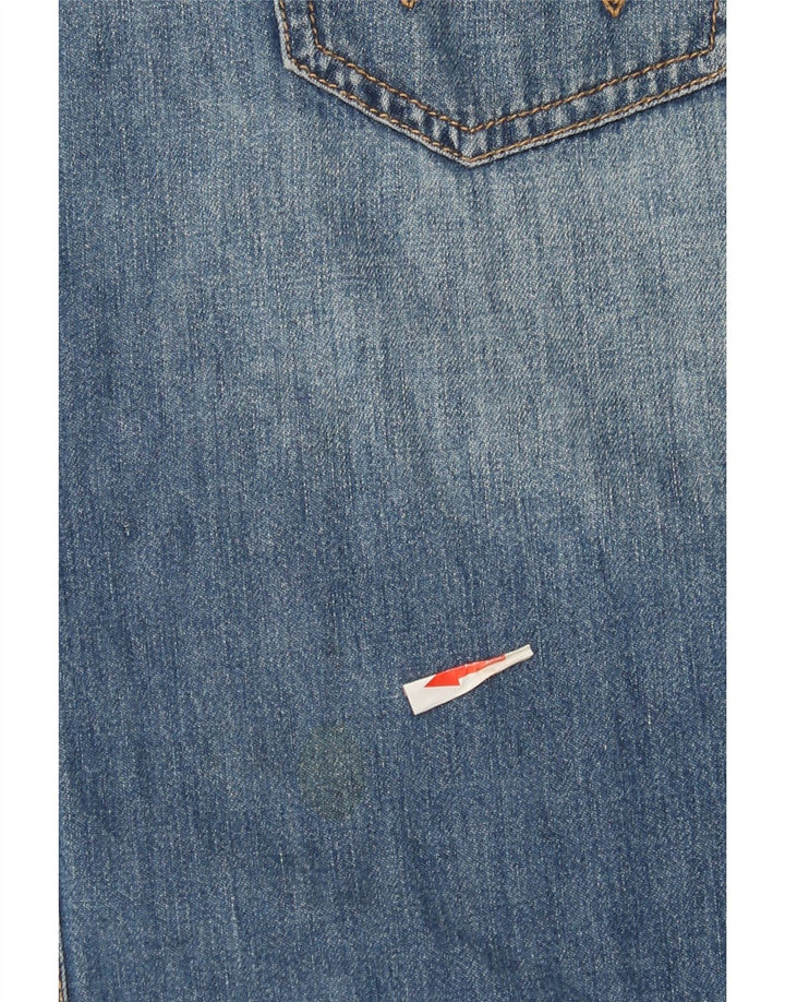 Wrangler Herre Regular Fit denimskjorte XL blå bomuld