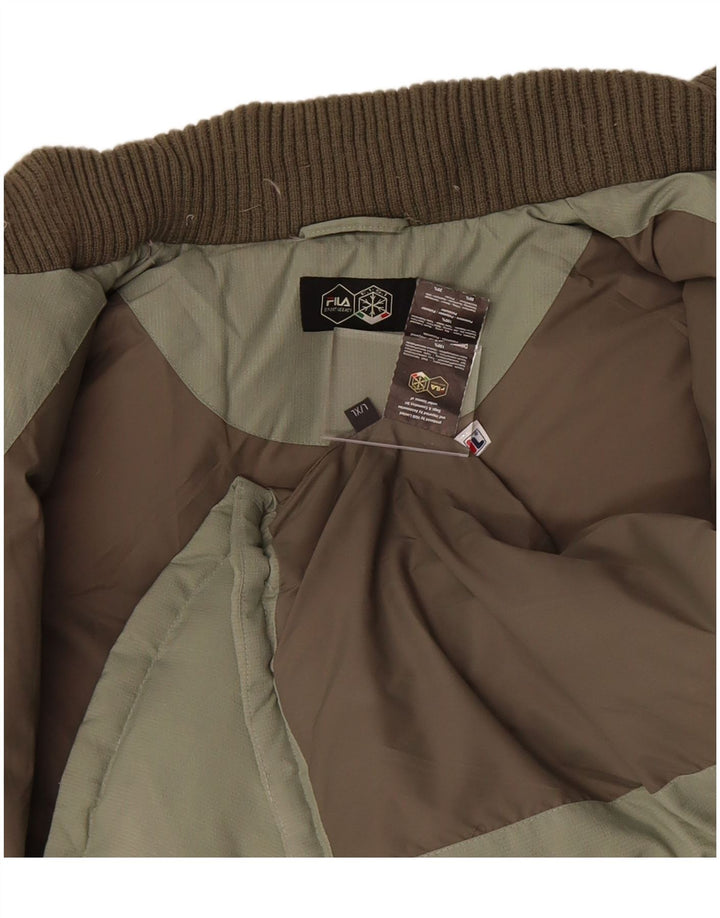 FILA Mens Padded Jacket UK 40 Large Green Polyamide