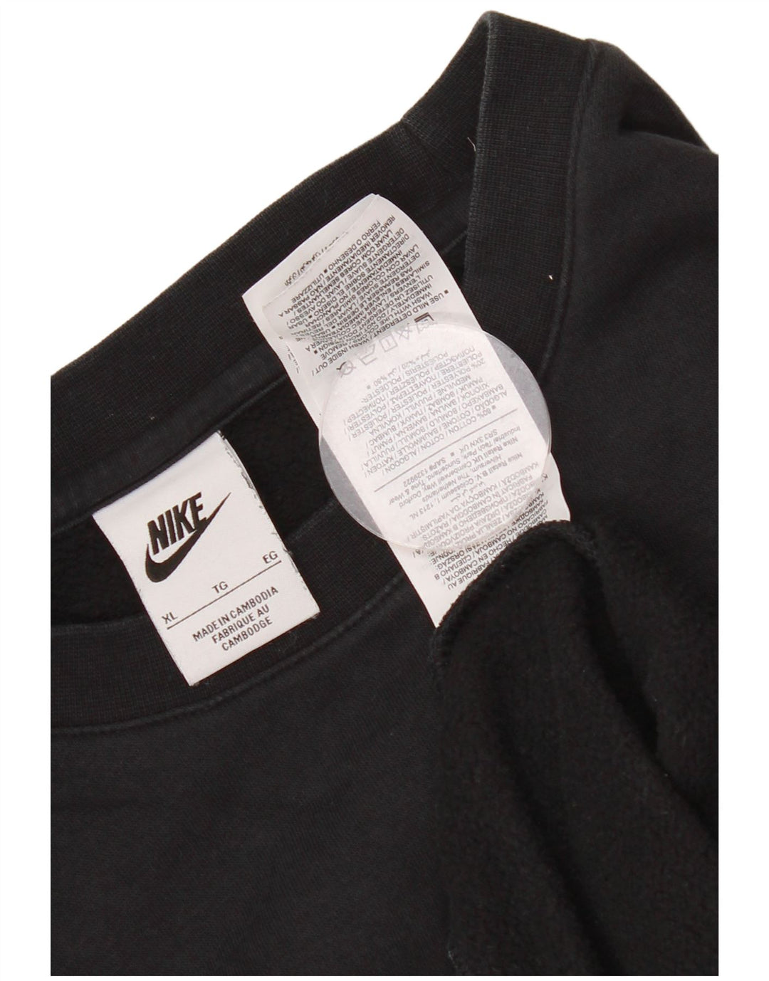 Nike grafisk sweatshirt til mænd XL sort bomuld