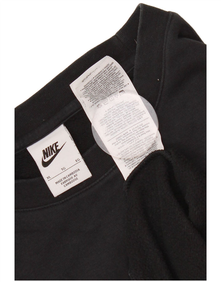 Nike grafisk sweatshirt til mænd XL sort bomuld