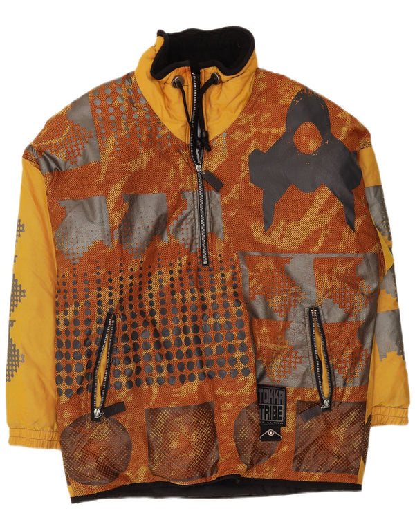 Tokka Tribe Herre Pullover Windbreaker Jacket UK 38 Medium Yellow Geometric