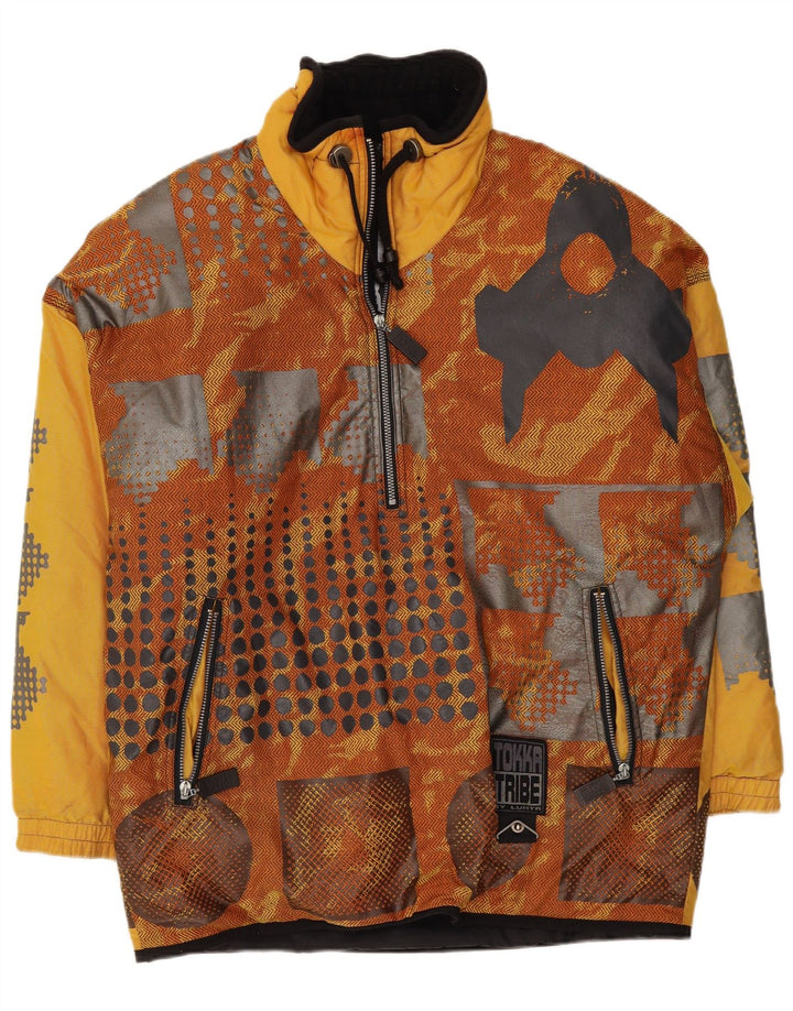 Tokka Tribe Herre Pullover Windbreaker Jacket UK 38 Medium Yellow Geometric