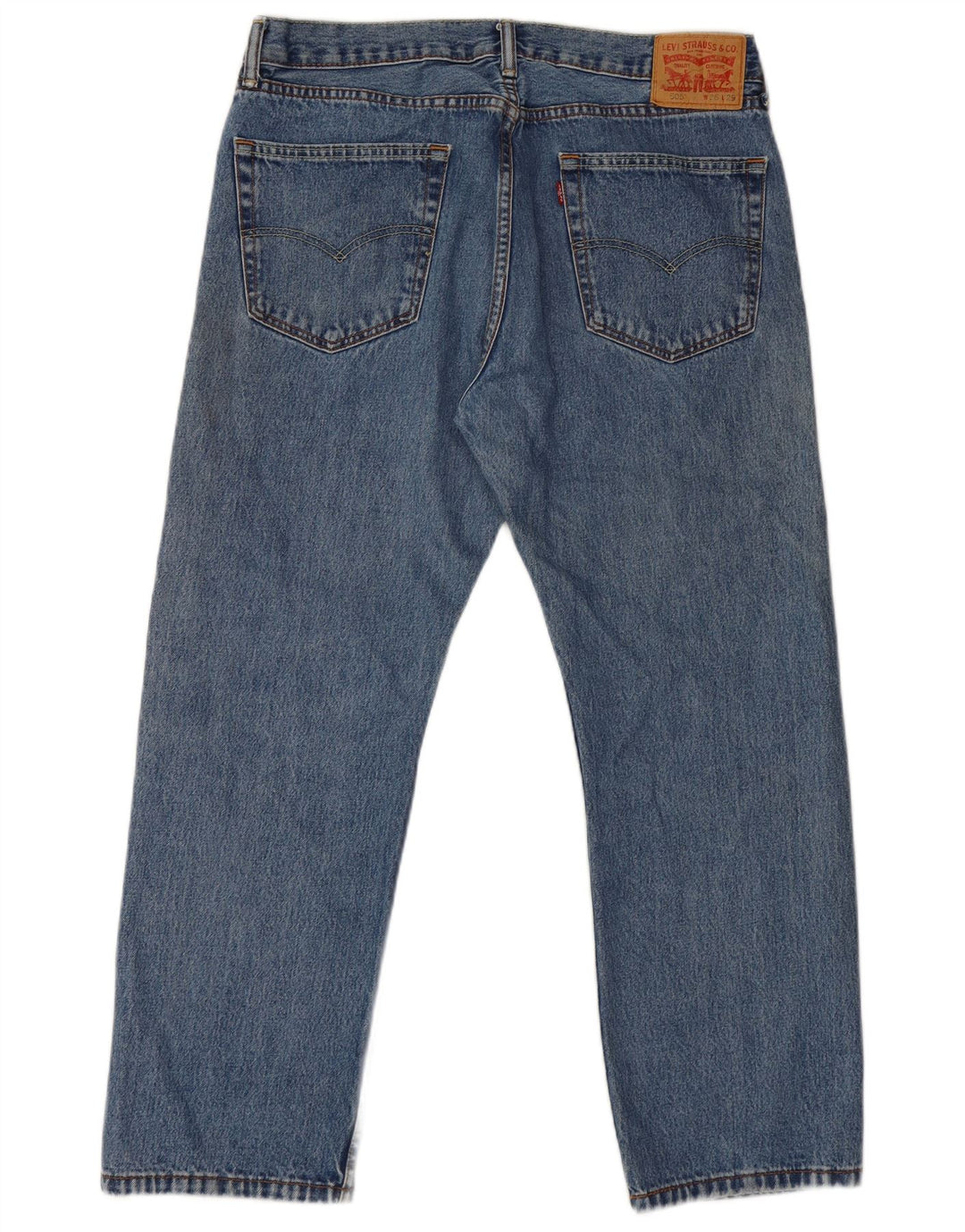 Levi's Herre 505 Straight Jeans W36 L29 Blå Bomuld