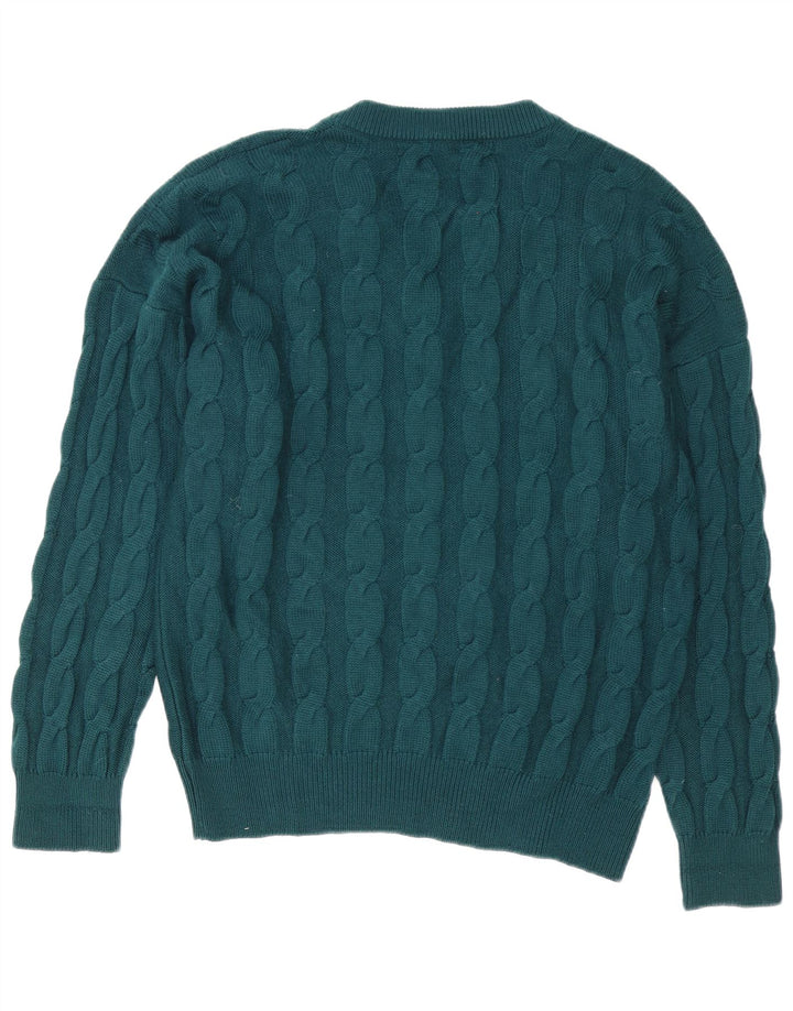 Fila Herre V-hals sweater IT 52 Stor Grøn Virgin Wool