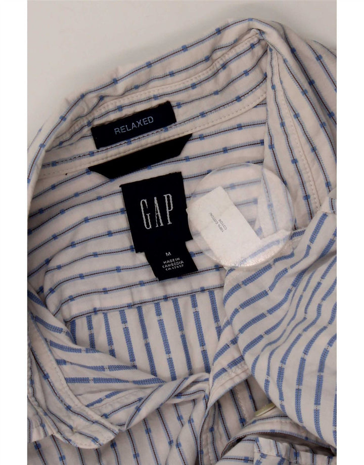 Gap Herre kortærmet Relaxed Fit skjorte Medium hvid stribet bomuld
