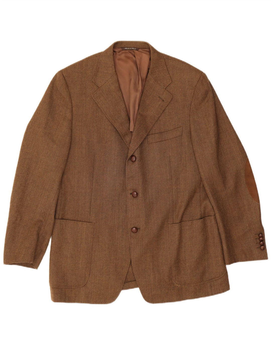 Canali Herre 3-knaps blazerjakke IT 54 2XL Brun Virgin Wool