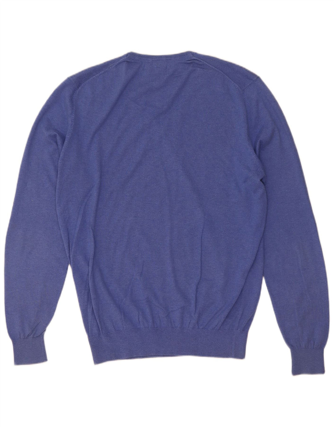 Massimo Dutti Herre V-hals sweater Medium Blå Bomuld