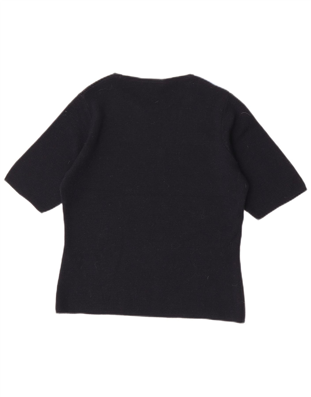 Marks & Spencer Dame Boat Neck Jumper Sweater UK 14 Medium Black