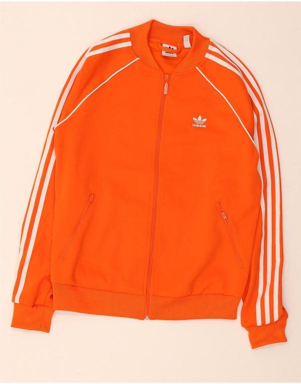 Adidas træningsdragt topjakke til kvinder UK 10 Small Orange Polyester