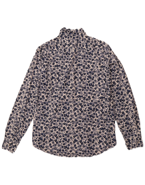 Massimo Dutti Herreskjorte Large Navy Blue Floral