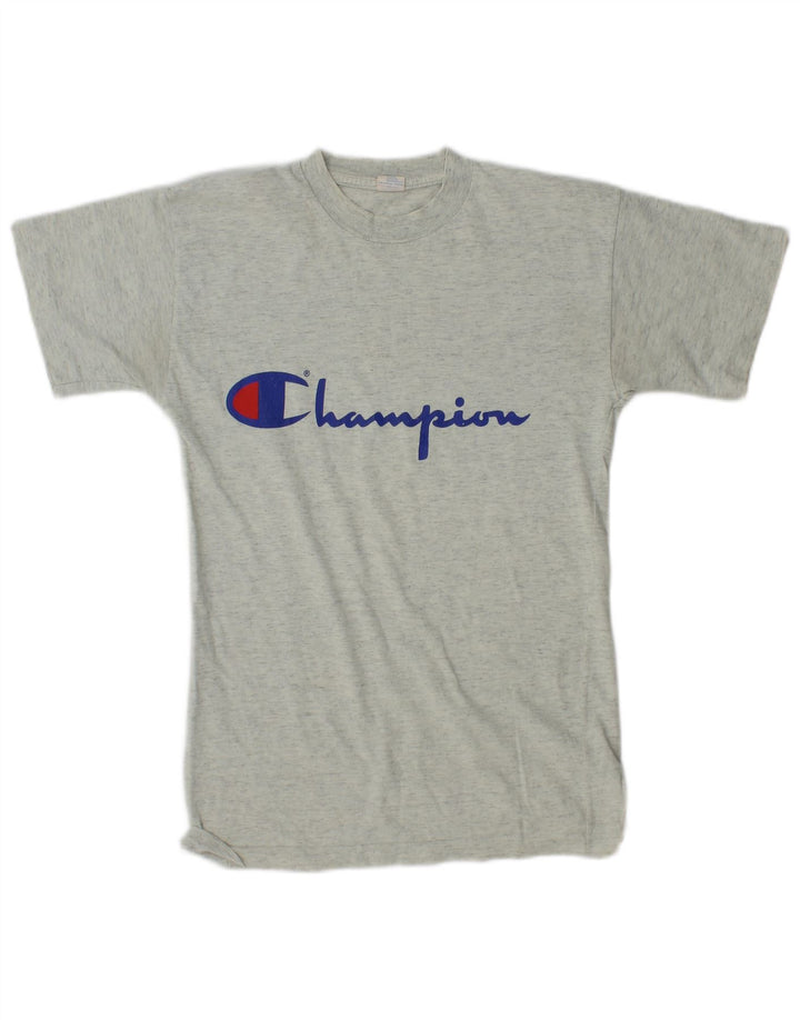 CHAMPION Grafisk T-shirt til drenge 11-12 år Stor grå flækket bomuld