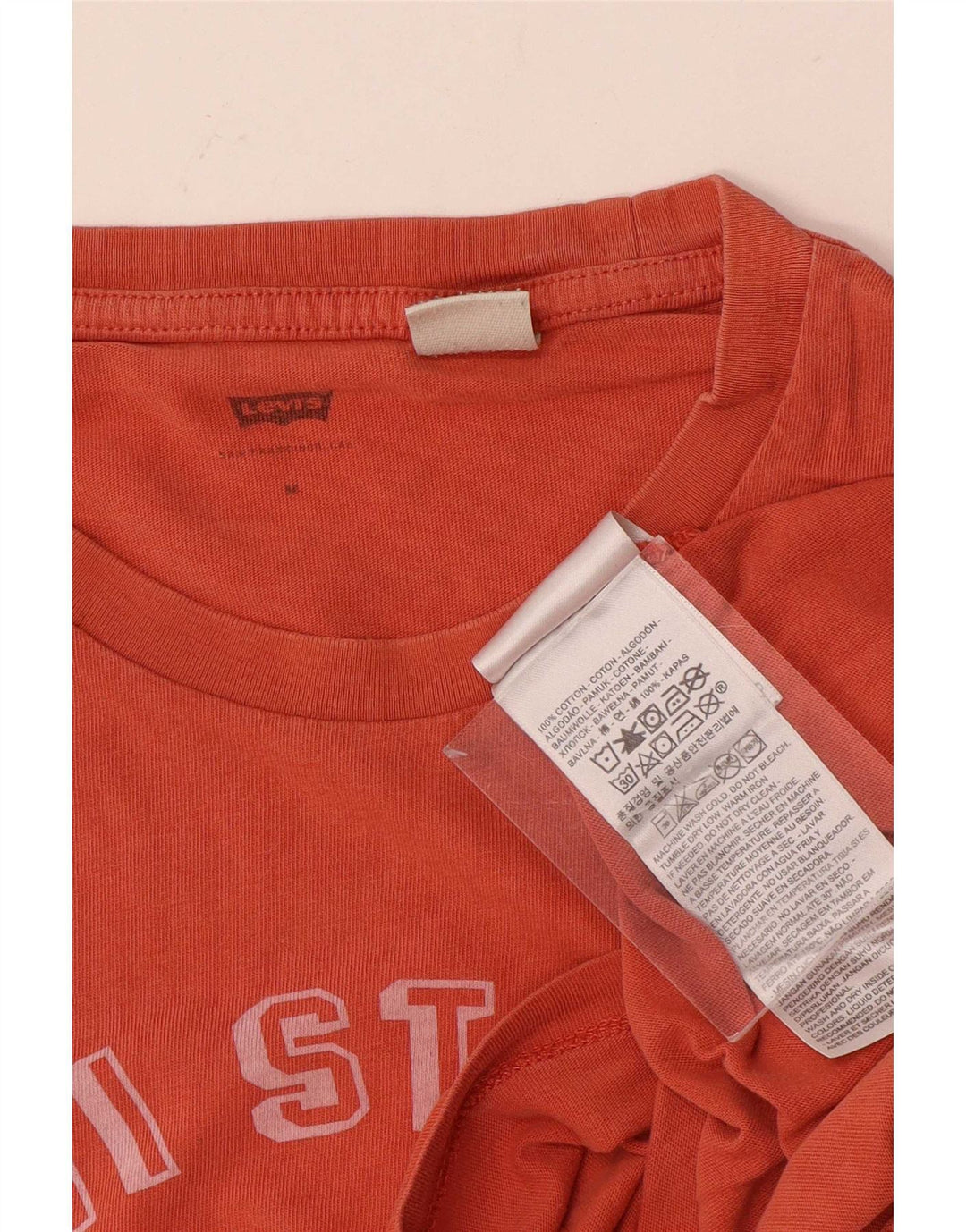 Levi's Herre grafisk T-shirt Top Medium Orange Bomuld