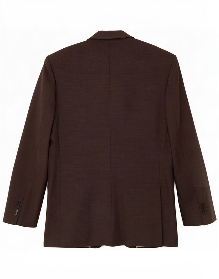 Marks & Spencer Herre lang 2-knaps blazerjakke UK 48 2XL Brun Uld