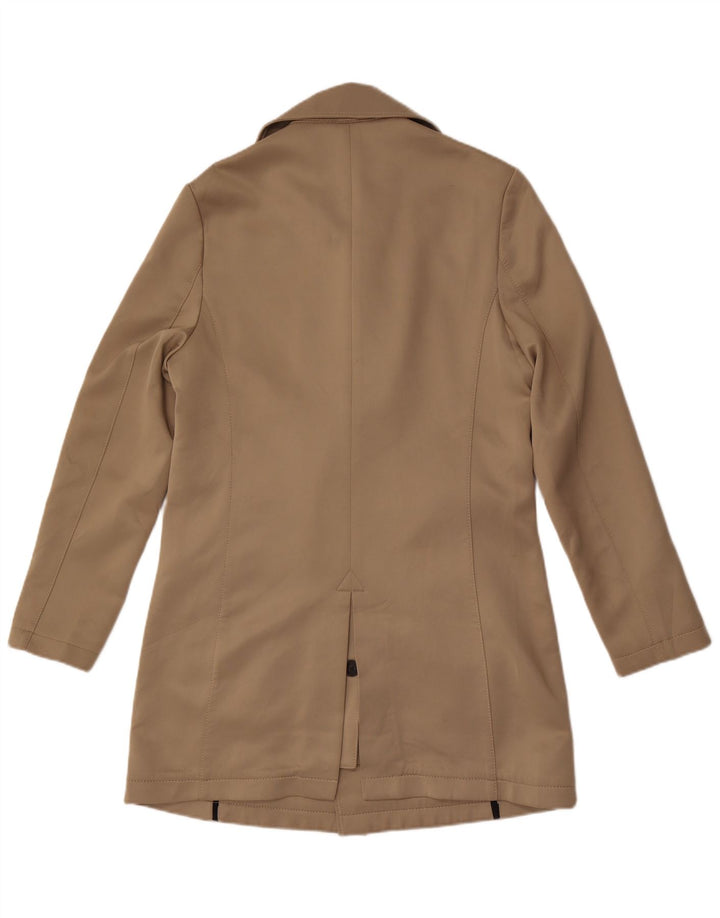 Zara Herre Dobbeltradet Frakke UK 36 Small Beige Polyester