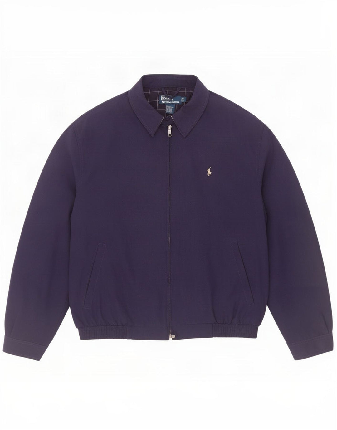 Polo Ralph Lauren Herre Bomber Jacket UK 40 Large Navy Blue Polyester
