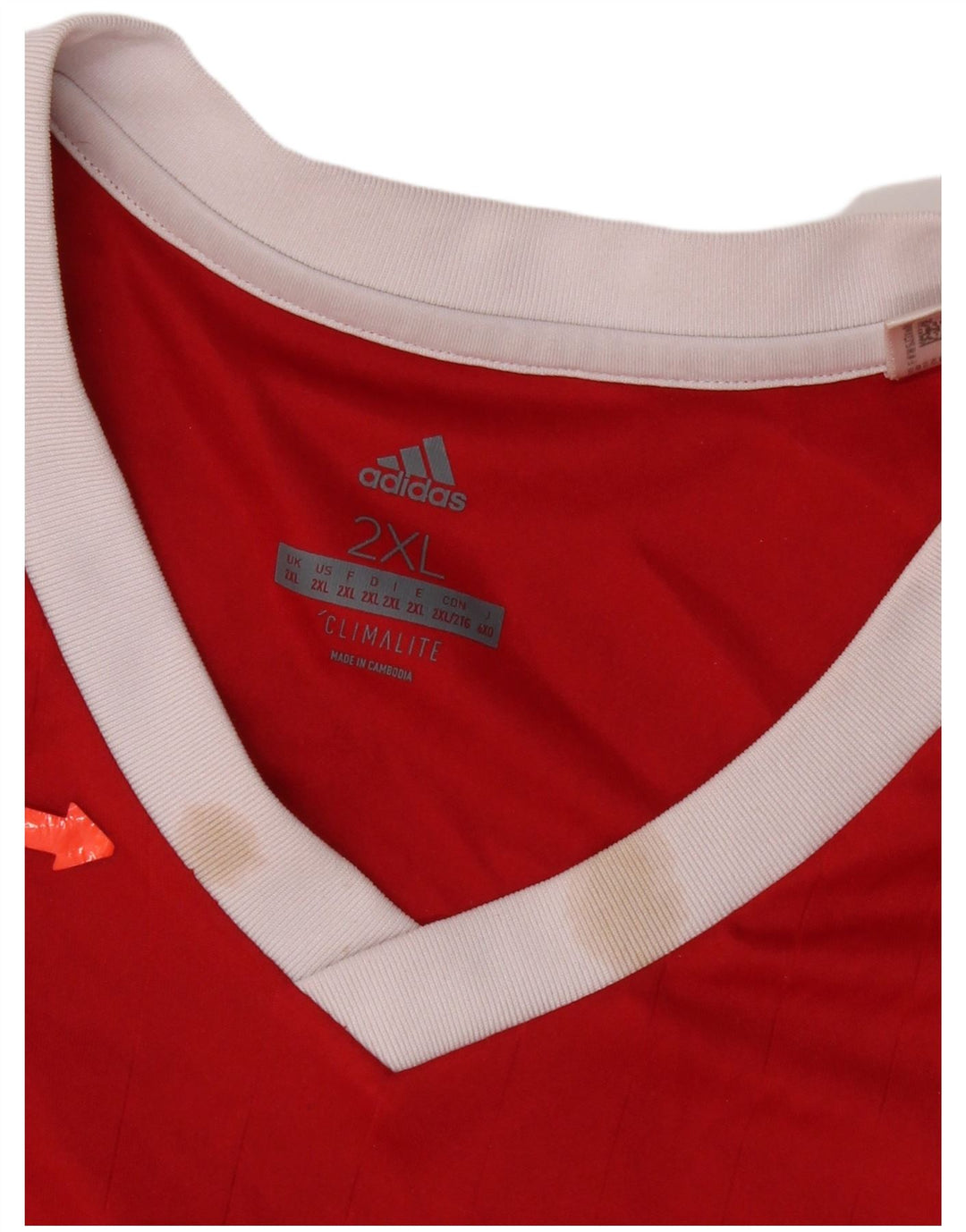Adidas Herre Climalite Top Langærmet 2XL Rød Polyester