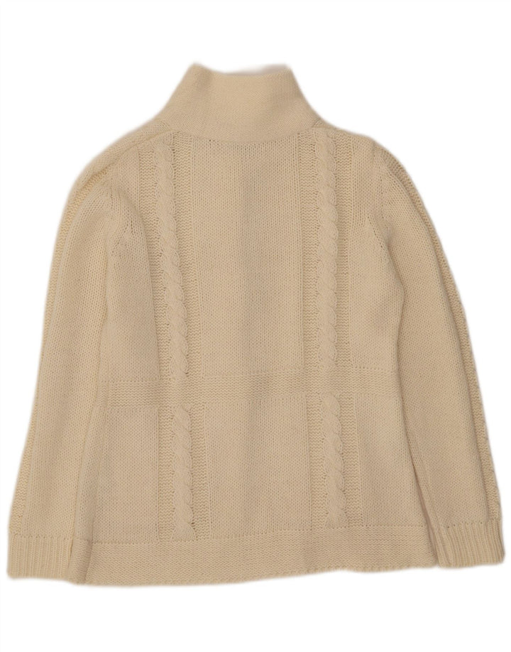 Vintage dame cardigan sweater IT 42 Medium Off White Akryl