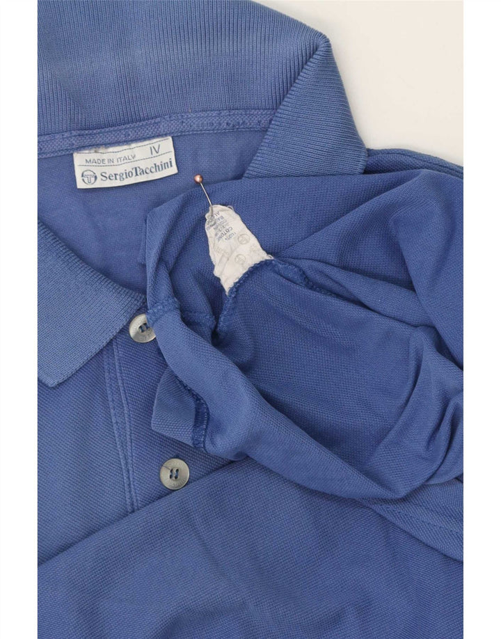 Sergio Tacchini herre poloskjorte stor blå bomuld