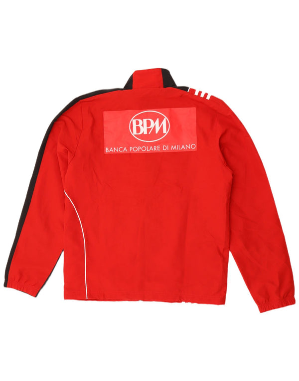 Adidas Herre AC Milan Træningsdragt Topjakke UK 38/40 Medium Rød Colourblock