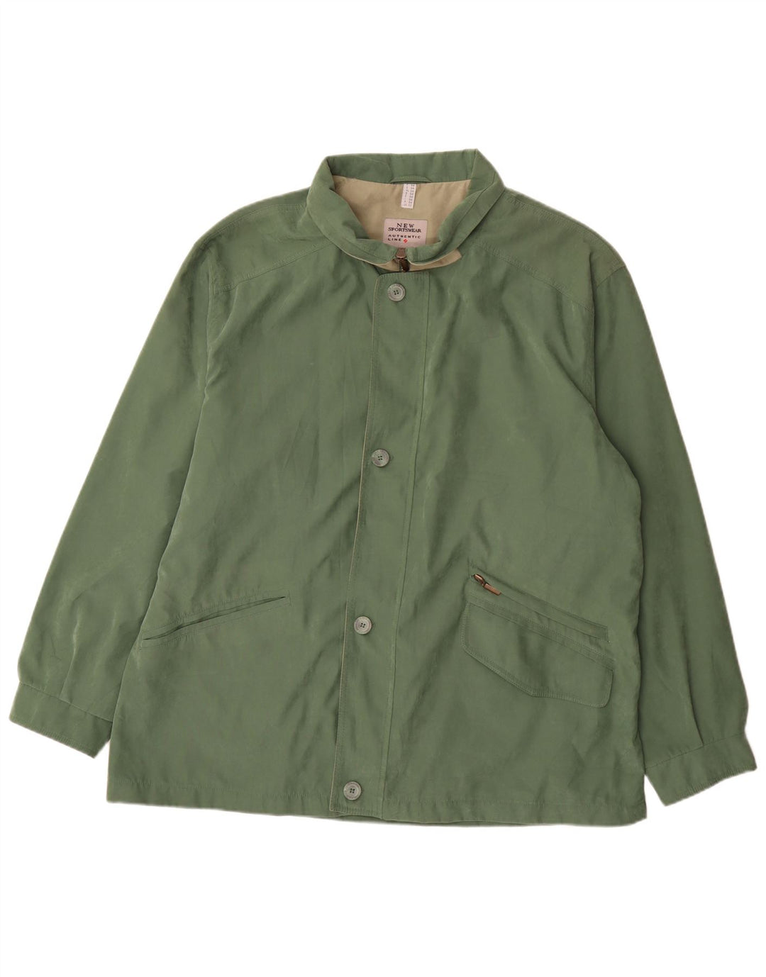 Vintage Herre Utility Jacket UK 50 5XL Grøn Polyester