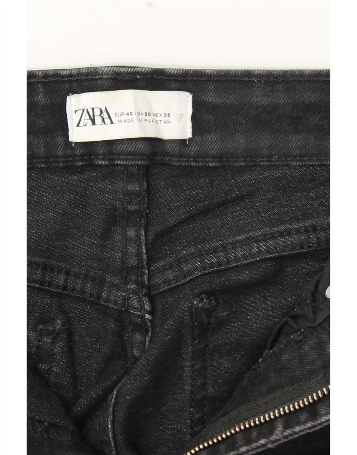 Zara Womens Cropped Jeans EU 40 Medium W30 L24 Sort