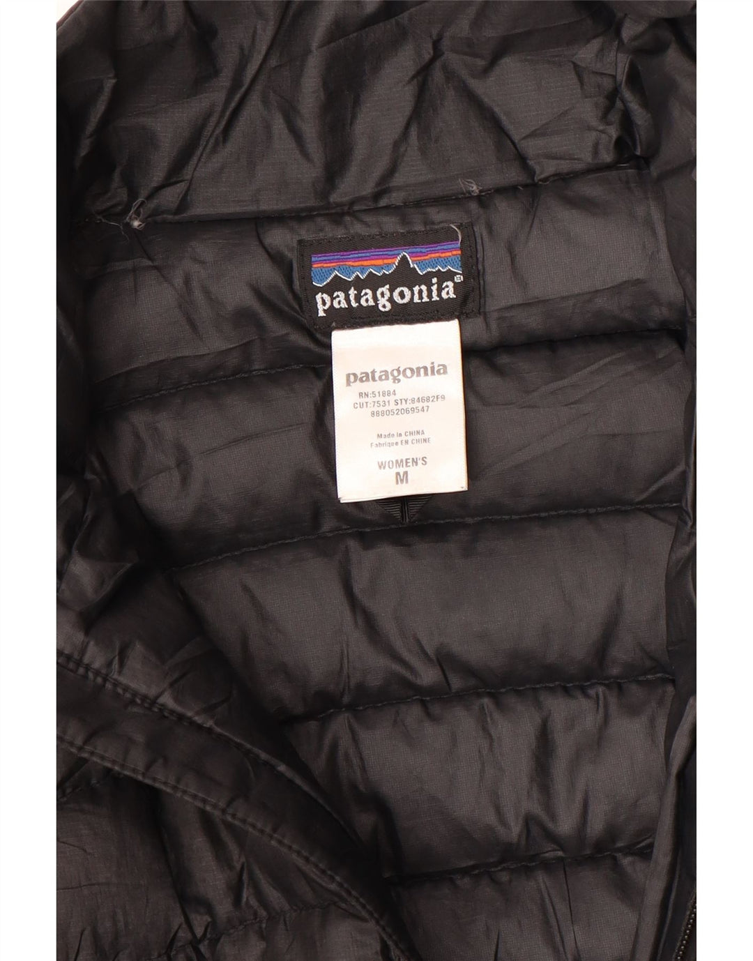 PATAGONIA Polstret jakke til kvinder UK 14 Medium Sort Polyester