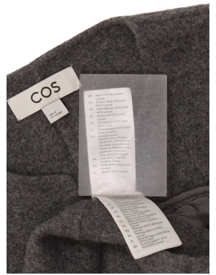 Cos Dame V-hals sweater EU 42 Large Grå Uld