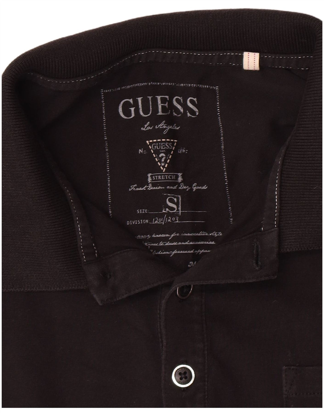 Guess Langærmet Polo Shirt til mænd Lille sort