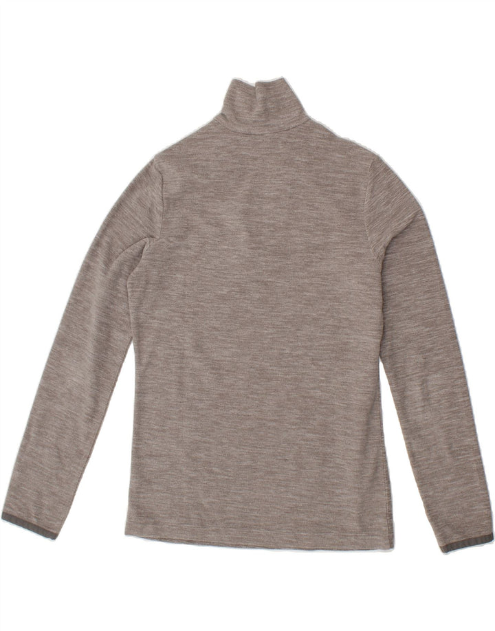 LOTTO Womens Zip Neck Fleece Jumper UK 12 Medium Grey Polyester Vintage Lotto and Second-Hand Lotto from Messina Hembry 