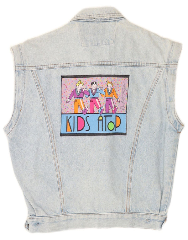 Casucci drenge grafisk denim Gilet 9-10 år blå bomuld