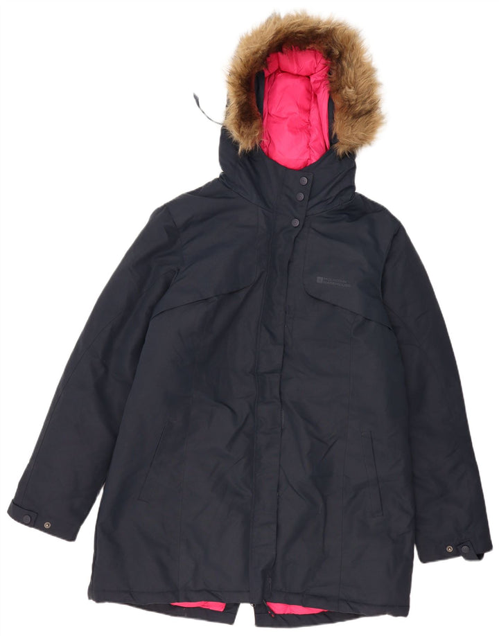 MOUNTAIN WAREHOUSE Dame Hooded Parka Jacket UK 14 Large Navy Blue