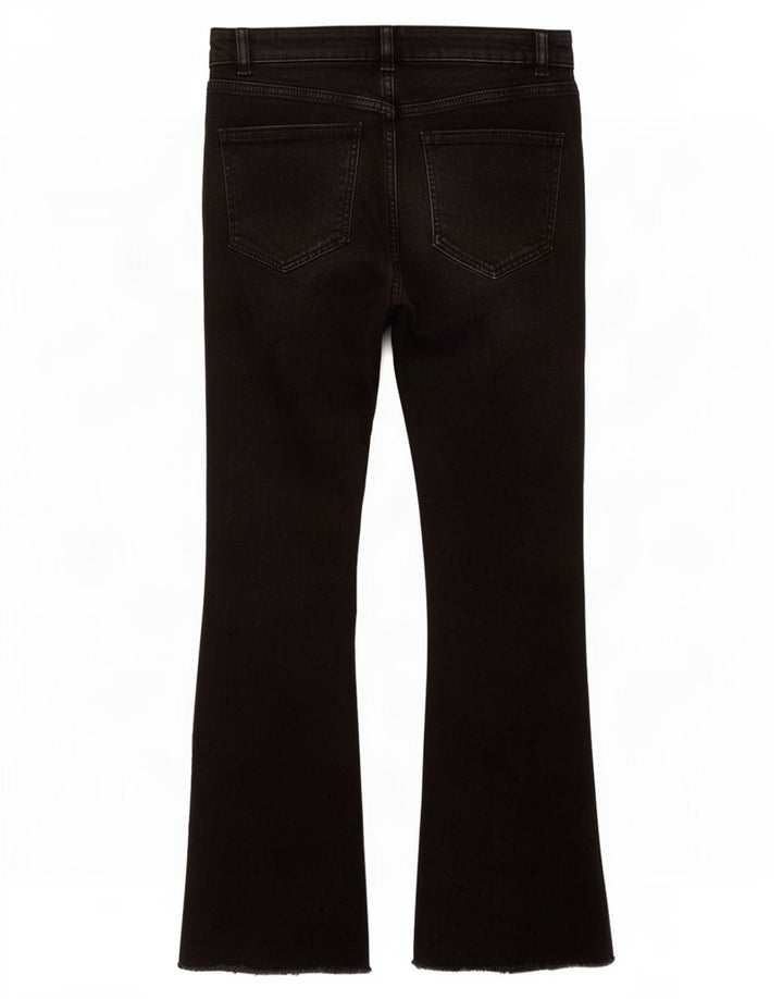 Zara Dame Flared Jeans EU 36 XS W26 L24 Sort