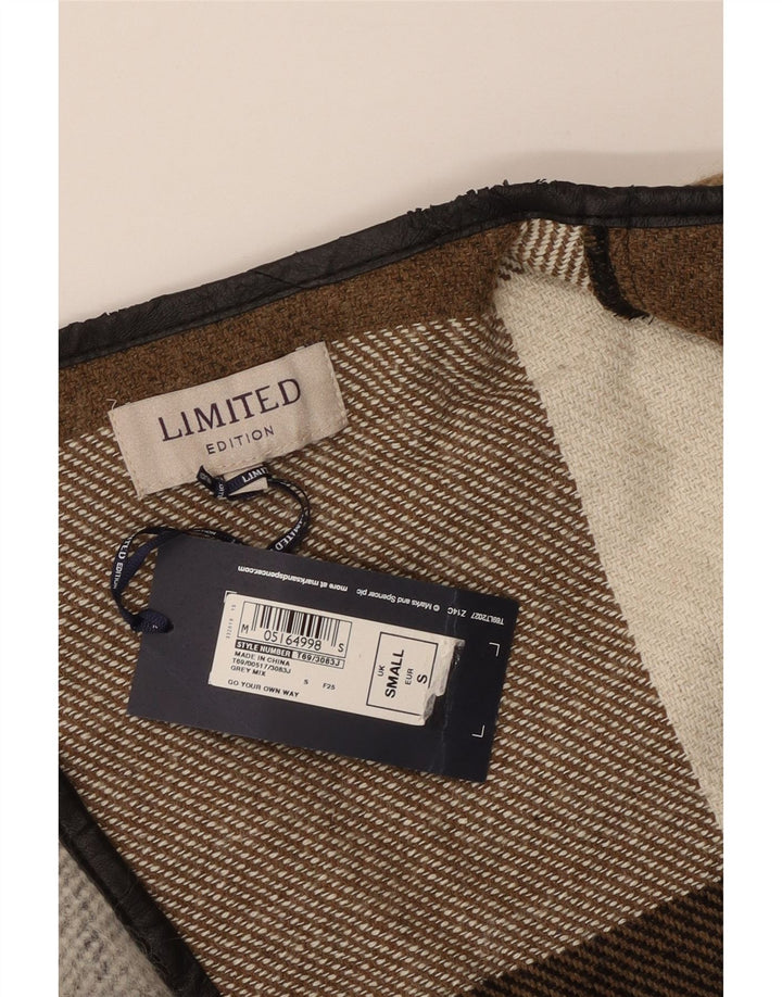 Marks & Spencer Womens Longline Overfrakke UK 10 Small Multicolored