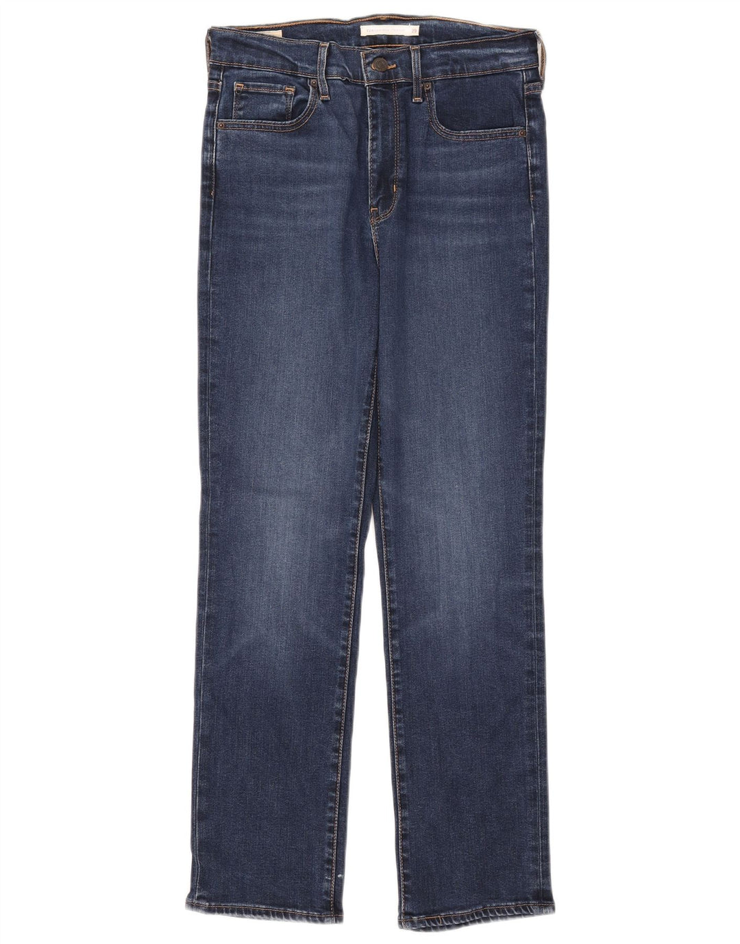 Levi's Womens 724 Højtaljede lige jeans W29 L28 Blå Lyocell