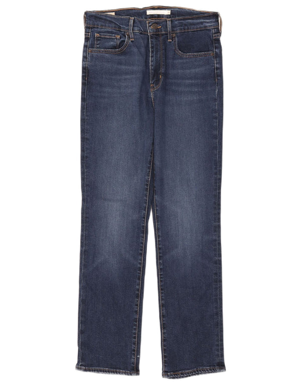 Levi's Womens 724 High Rise Straight Jeans W29 L28 Blue Lyocell
