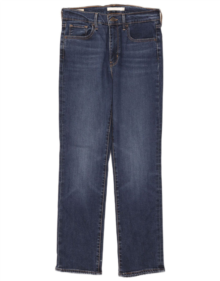Levi's Womens 724 Højtaljede lige jeans W29 L28 Blå Lyocell
