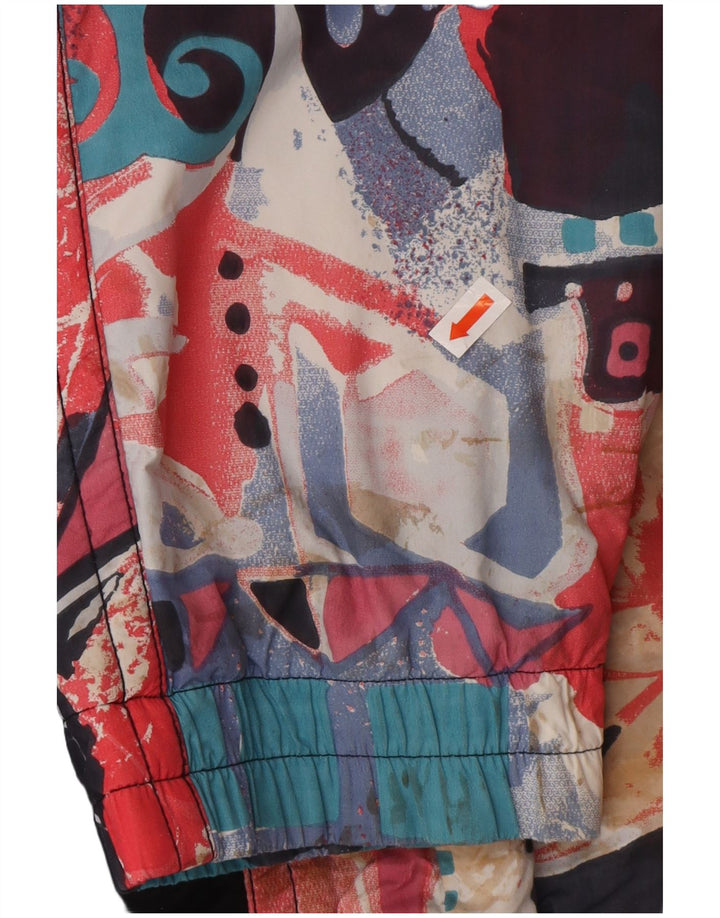 MAIER Herre Oversized Pullover Windbreaker Jacket UK 6 XS Black Floral