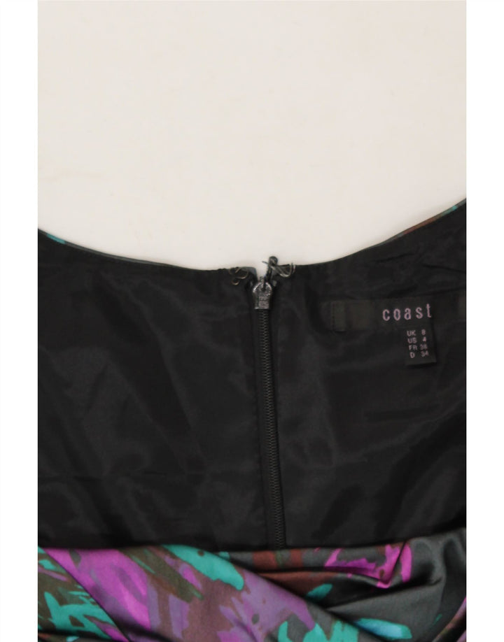 COAST Womens Bodycon Dress UK 8 Small Grey Tie Dye Acetate Vintage Coast and Second-Hand Coast from Messina Hembry 