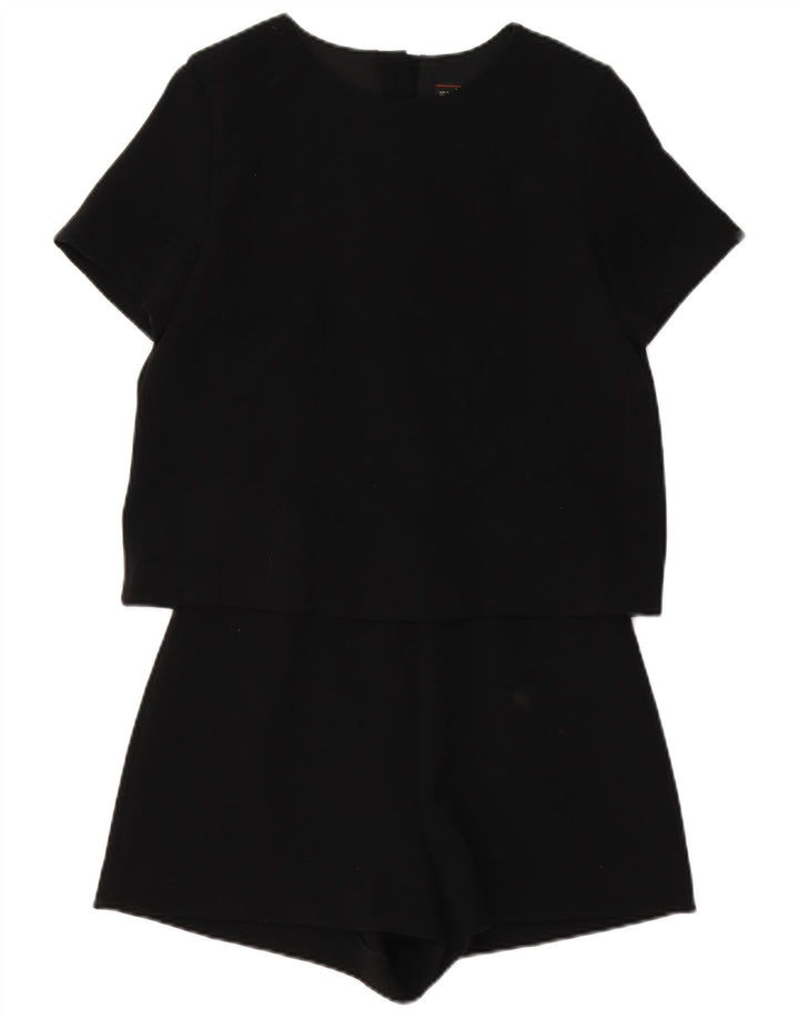 Zara Dame Playsuit UK 12 Medium Black Polyester