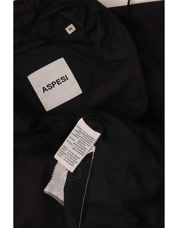 Aspesi Herre Utility Jacket UK 38 Medium Sort Polyamid