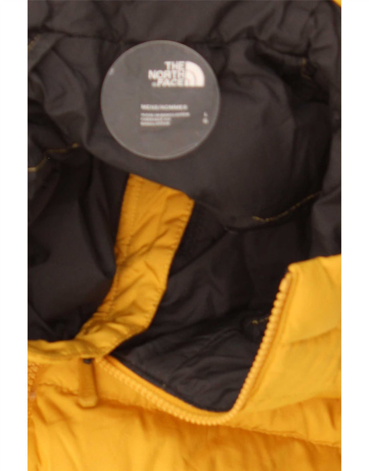 The North Face Herre Hooded Padded Jacket UK 40 Large Yellow Polyester
