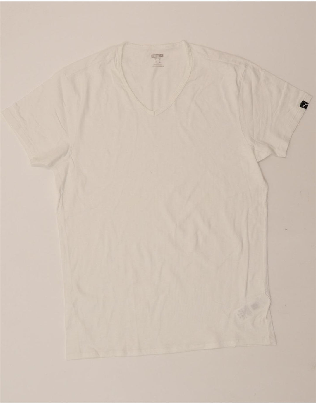 PUMA Mens T-Shirt Top XL White Cotton Vintage Puma and Second-Hand Puma from Messina Hembry 