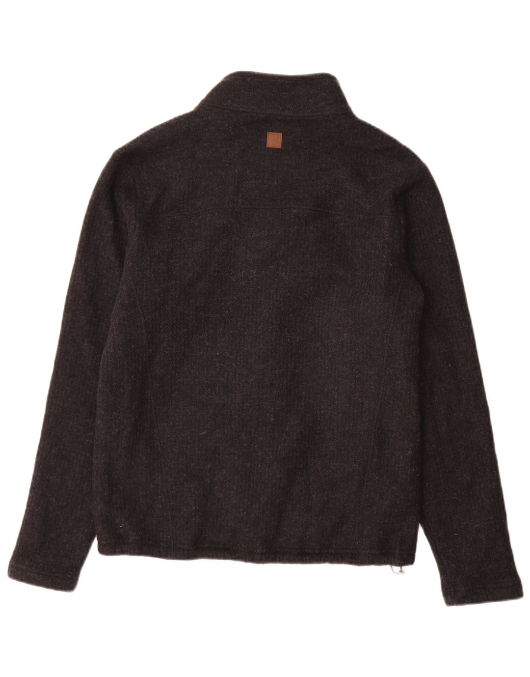 Vintage herre cardigan sweater mellemgrå polyester
